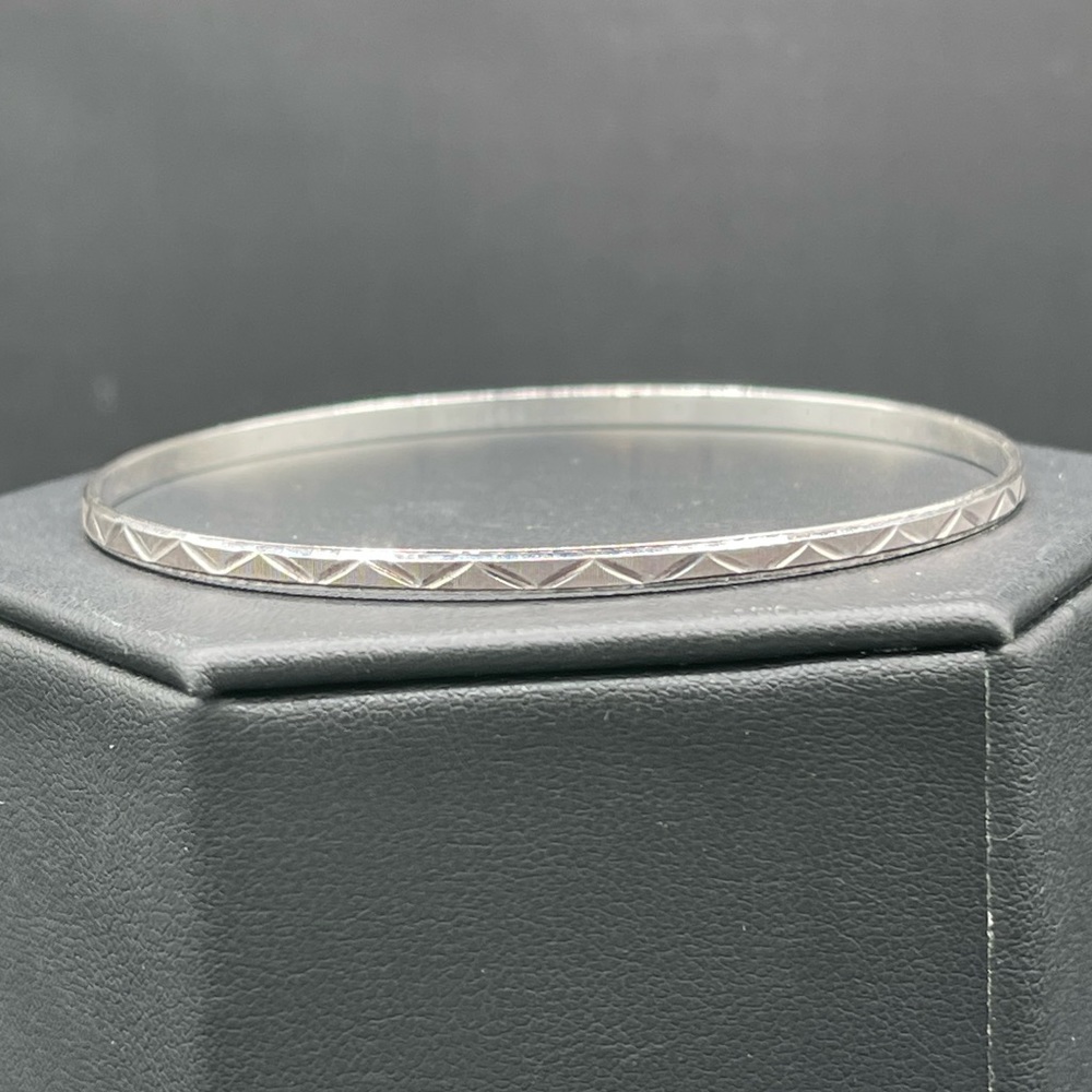 Solid 925 Sterling Silver Bangle - image 1
